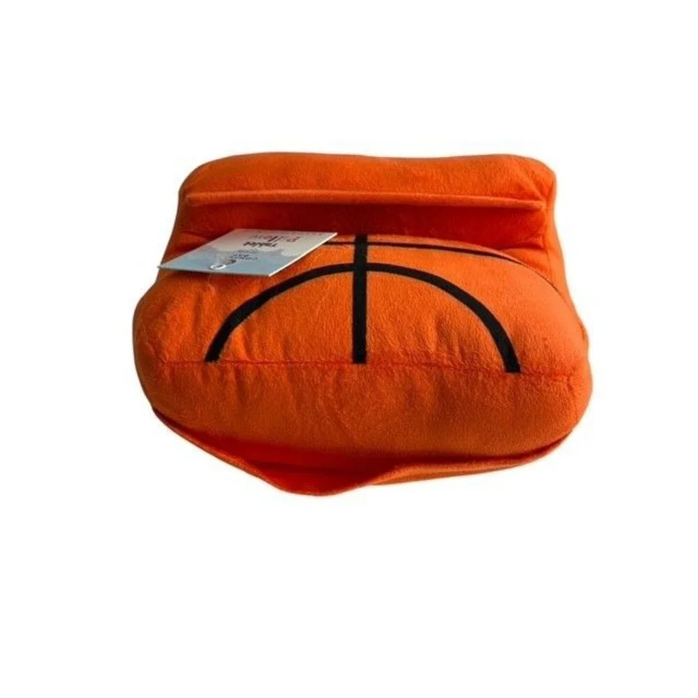 Comfort Bay for Kids Tablet Pillow 8in x 12in Orange Basketball Design NEW